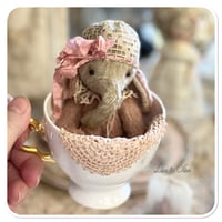 Image 7 of Rose Petal a beige and dusty pink Handmade teacup elephant