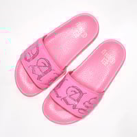 Image 7 of DALLAS PINK CRYSTAL SLIDES (PREORDER)