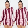 Burgundy & Pink Stripe Set SMALL