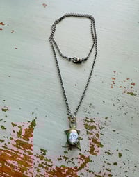 Image 5 of sterling silver star pendant with Golden Hills turquoise
