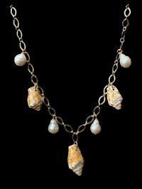 Spotted stromb shell necklace 