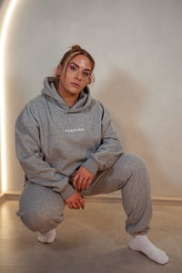 Image 7 of UPerform Oversize Hoodie-  Grey Core Marl