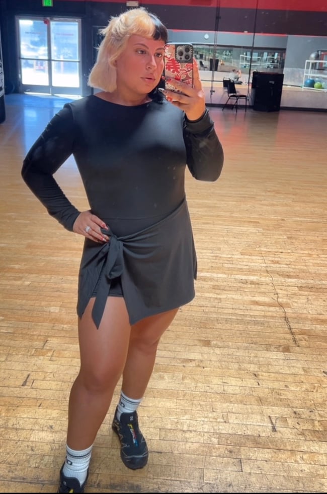 One piece wrap around skirt
