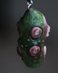 Image 11 of Mutant Pickle Pendant, big mouth, four eyes