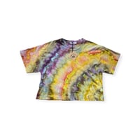 Image 1 of S Crop Cotton Tee in Sunrise Ice Dye