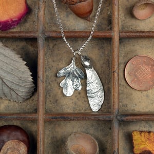 Image of G&S Oak Leaf & Sycamore Necklace