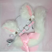 White/pink Bunny PetPlay Set