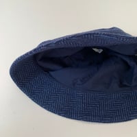 Image 3 of Gracie cloche indigo blue herringbone