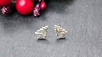 Image 5 of Christmas Tree fine silver stud earrings