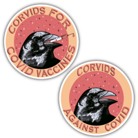 Image 1 of Corvids for COVID Vaccines - Stickers