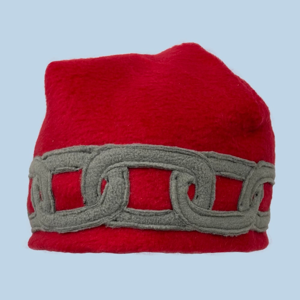 Image of RED CHAIN BEANIE