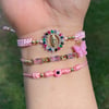 Pink Virgencita Handmade Bracelet Set