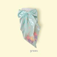 Image 4 of Hair bow satin cream-0013