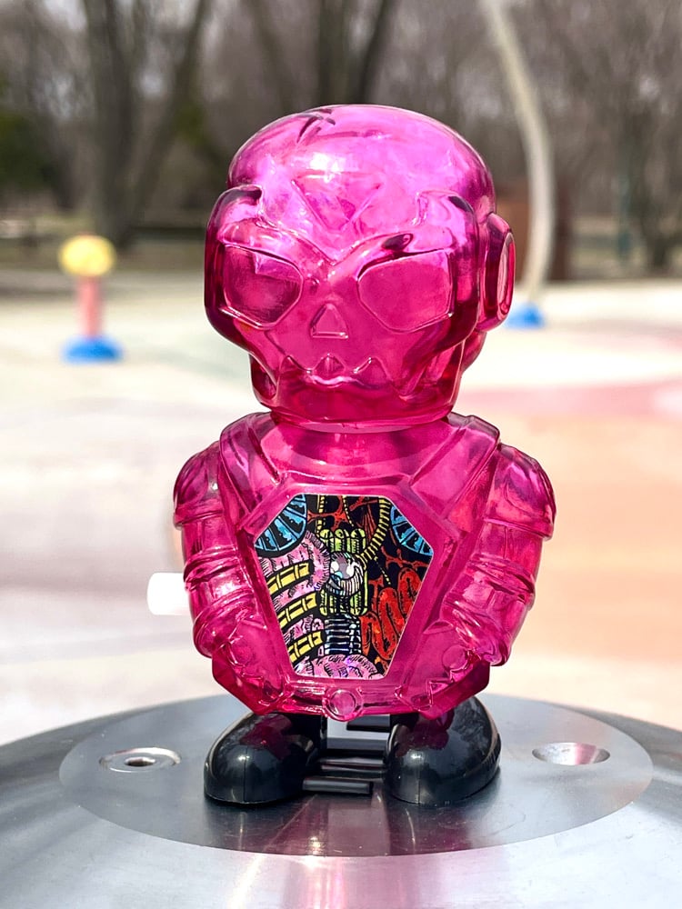 Image of 1/1 Chibinaut Sofubi Wind-Up Walker Pink