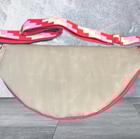 Image 2 of Large red waterproof bumbag with grey zip