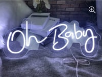 Image 2 of 27.6“ x 11.8” LED Neon Sign【Oh Baby 】 For Rent Only 