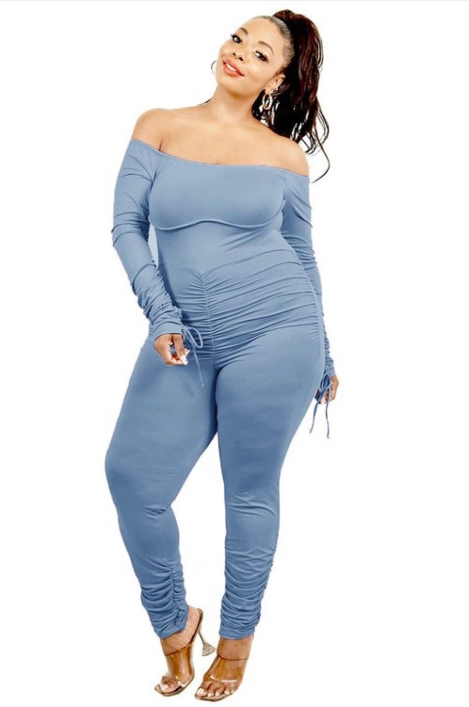 Image of Denise Soft off the shoulder jumpsuits 