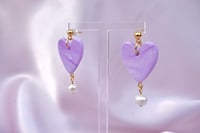 Image 2 of Pendientes Reflejo - Rosa /Lila