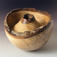 Image 2 of Maple Wood Vessel w/ Double Live Edge (0500)