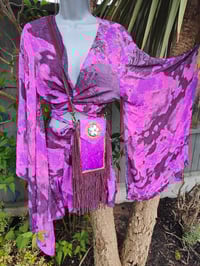 Image 3 of TULUM Tie dye co ord frill skirt  set 💜 purple pink