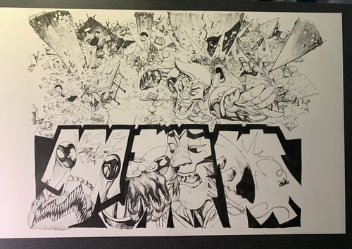 Image of MONKEY PRINCE #6 pg 16-17 original art