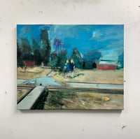 Image 2 of Painting / maleri / "ISLANDS BRYGGE – Malerdrømme og tankestreger – Venskab" 