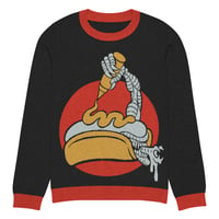 Image 3 of Alien Hotdog Knitted crew neck sweater