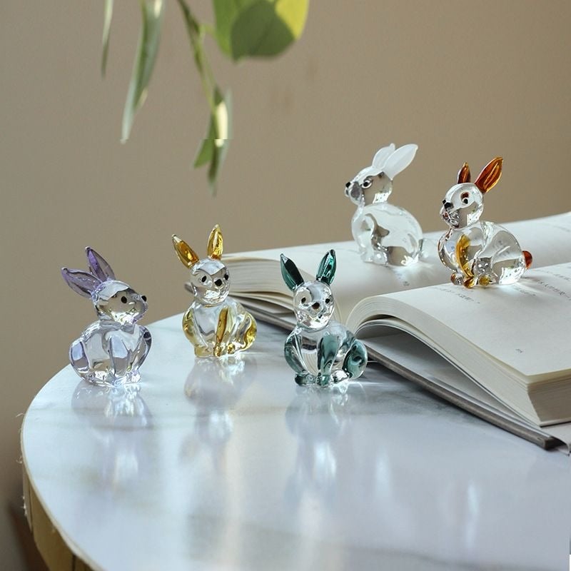 Image of Glass Mini Bunny Decor 