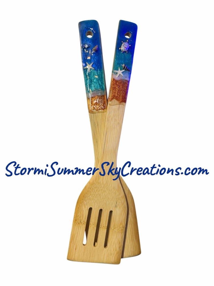 Image of Bamboo Serving Utensils 
