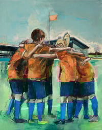 Image 1 of Painting / maleri / "Islands Brygge – Malerdrømme og tankestreger – Sammenholdet" / 80x100 cm