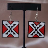Image 3 of Black & Red Geo Designs