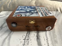 Image 6 of THRASHER INDY WOOD COINS CIGAR BOX 