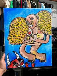 blue  prayer , canvas