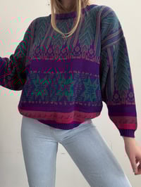 Image 3 of Vintage Purple oversized sweater // M 