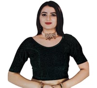 Image 6 of Puff Shimmer_Premium Quality Shimmery Stretchable Puff Sleeves Blouse 