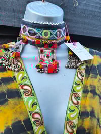 Image 6 of Wanderlust maxi dress Sari tie dye Mustard upto 18 uk