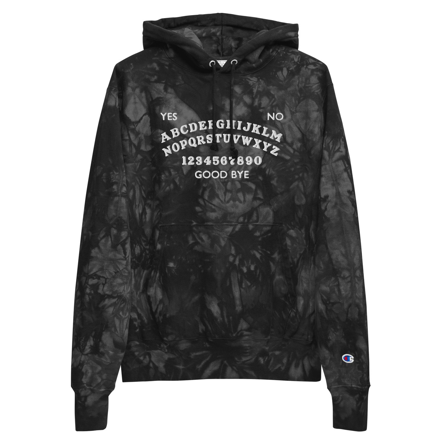 Image of Spirit Board embroidered Champion tie-dye hoodie
