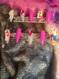 Image 7 of “Choose Your Style: Long Square photo Gel Press-On Nails  medium square or stiletto 