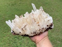 Image 6 of Quartz Crystal Points Cluster With Iron Inclusions #1396