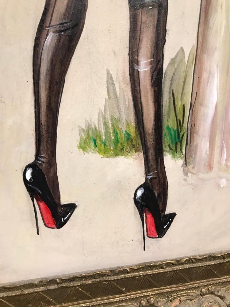 Image of Alice large painting on wood