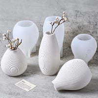 Image 2 of Nordic Ripples Vase Silicone Mold DIY Home Decor Ornaments Crafts Making Plaster Resin Flowerpot Cas