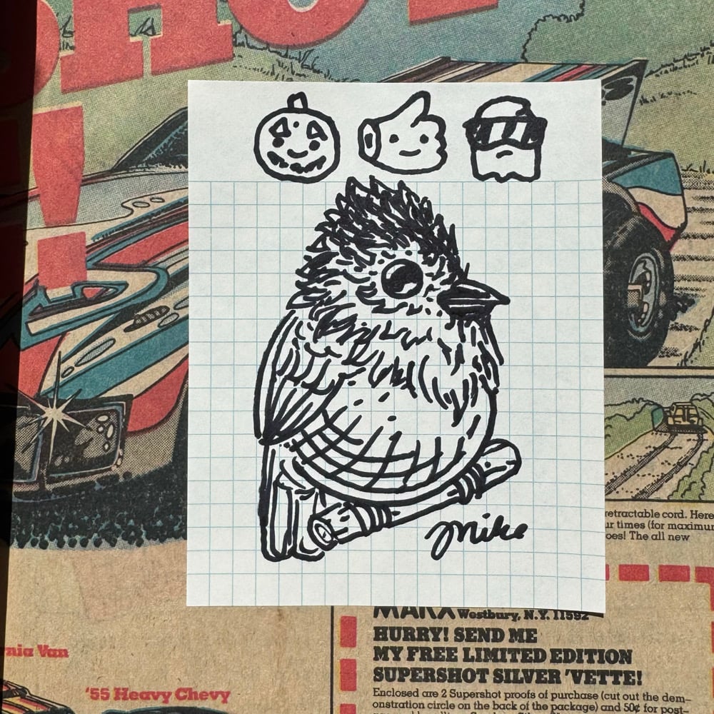 Image of Fat Bird Sharpie Sketch #94
