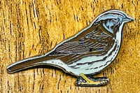 Image 2 of Song Sparrow - No.122 - UK Birding Pins - Enamel Pin Badge