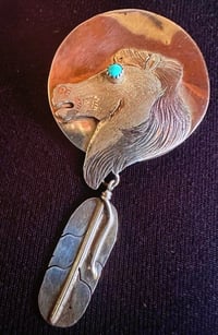 Image 1 of “Blue-eyed stallion” pin