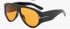 Oversized Aviator Sunglasses (orange lense)