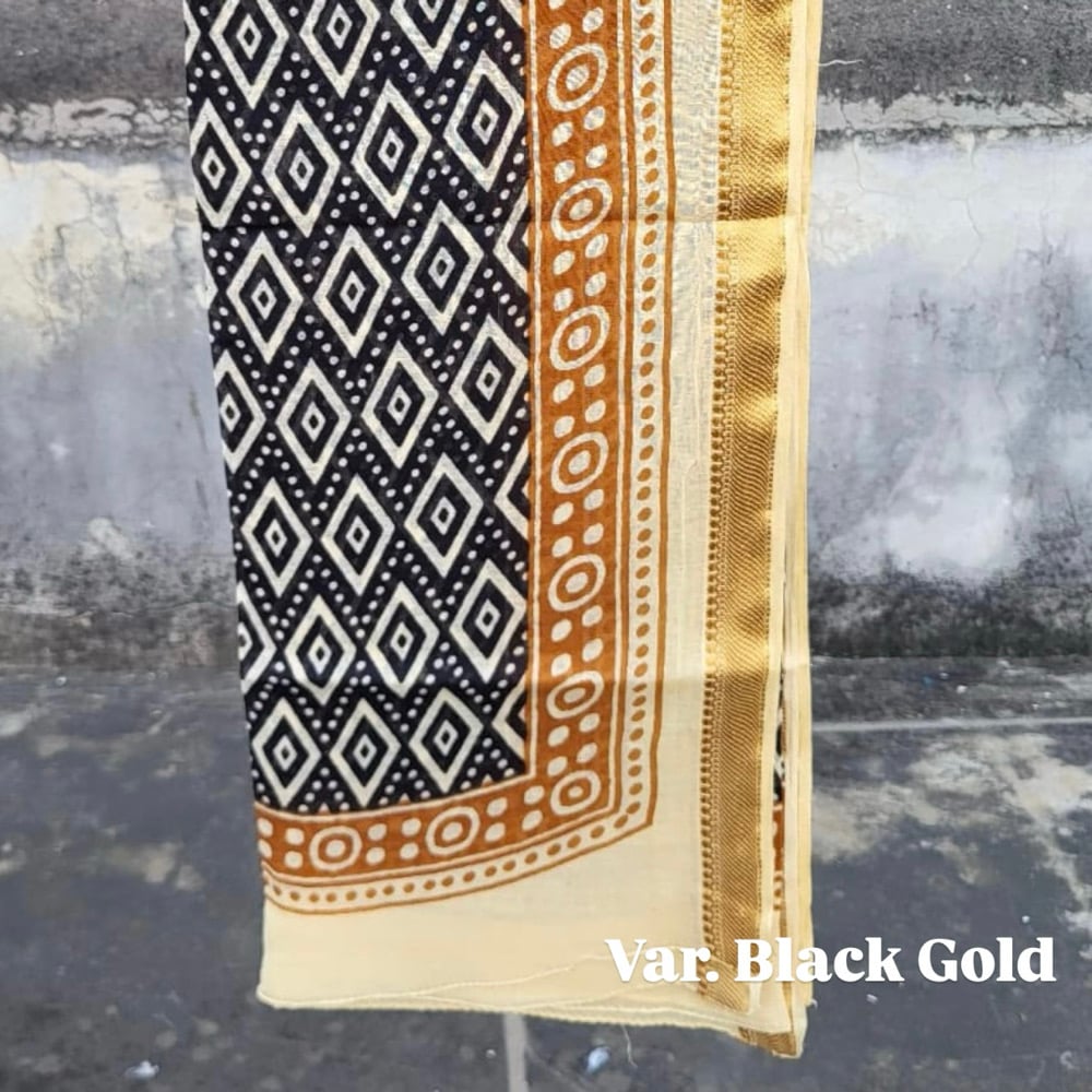 Image of PAREO COTONE STAMPATO GOLD