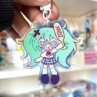Image 1 of Fujoshi Miku holo keychain