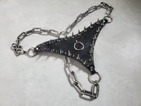 Image 4 of Spiked Black PVC Chain Set
