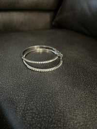 Image 2 of Blinged everyday hoops- Medium 