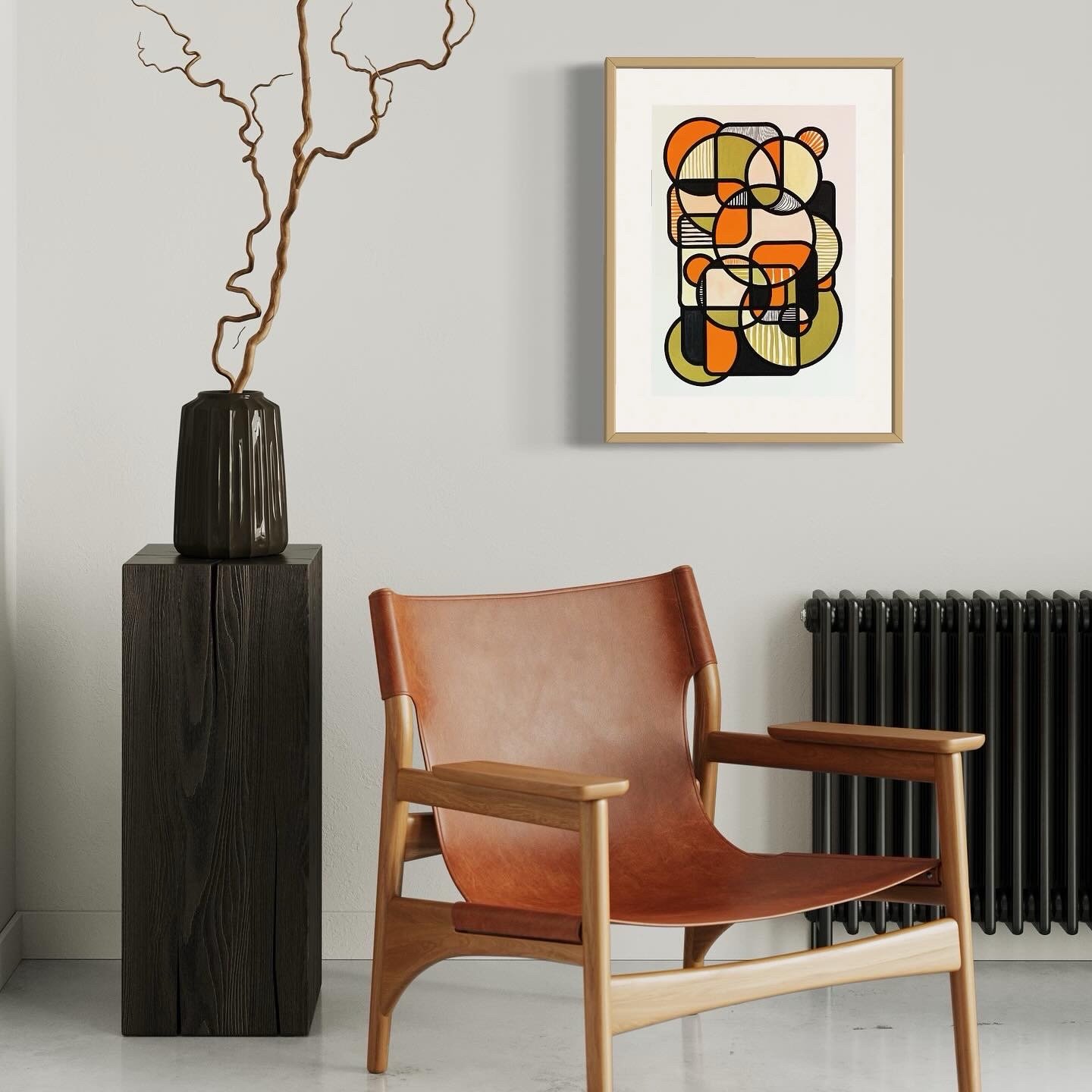 Image of 'Golden sunshine' Unframed Acrylic Painting on 300gsm Cotton Paper